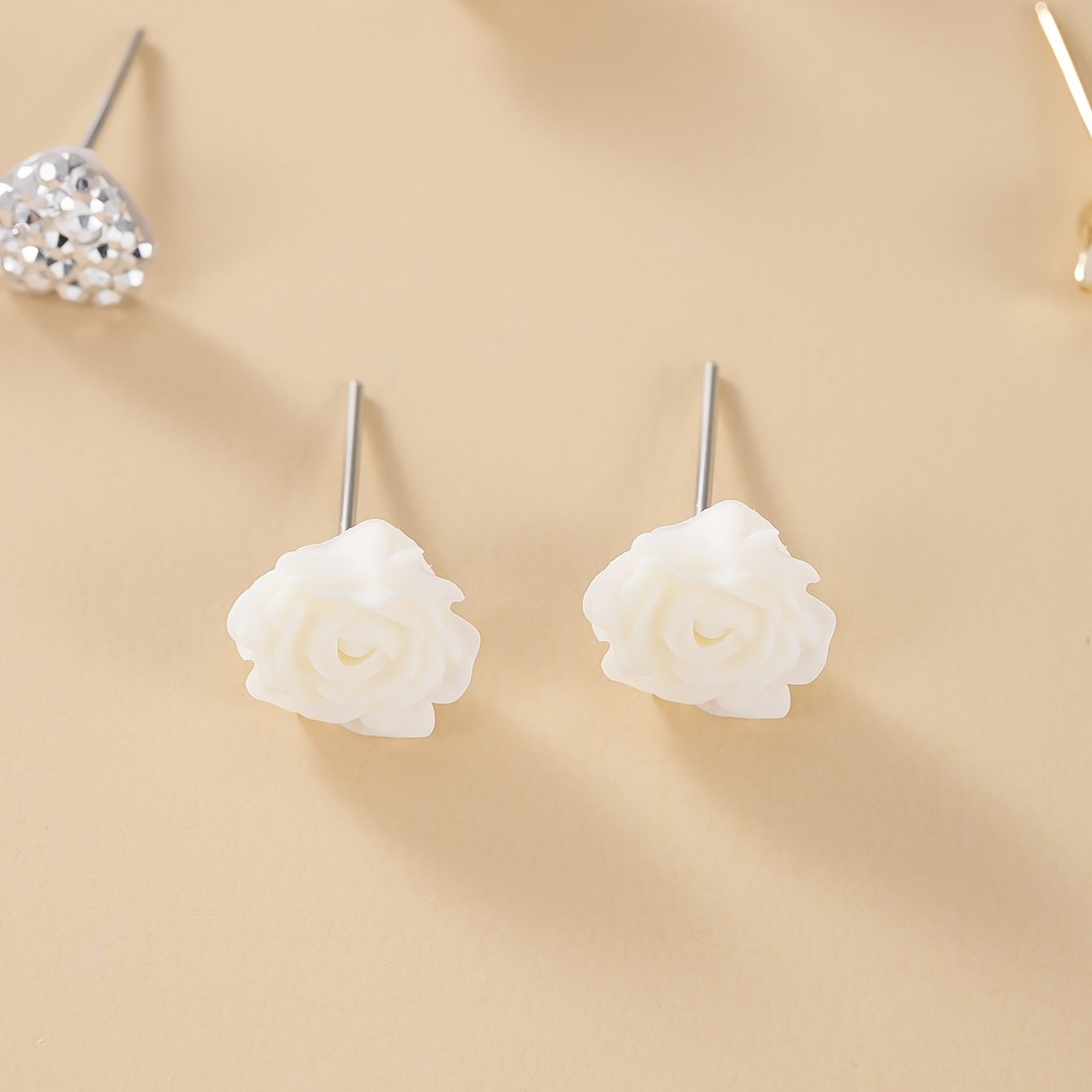 Vacation Themed Stud Earring Set Rhinestone Inlay